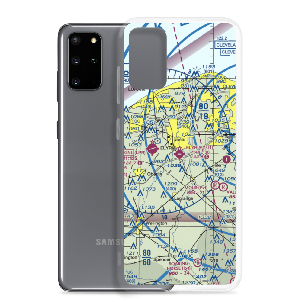 Elyria Airport (1G1) VFR Sectional Samsung Case Samsung Galaxy S20 Plus model shown