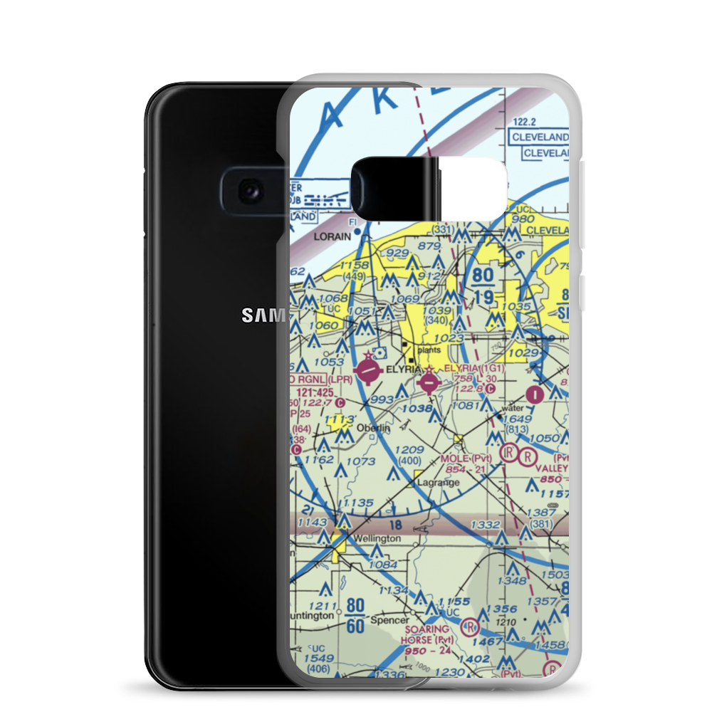Elyria Airport (1G1) VFR Sectional Samsung Case Samsung Galaxy S10e model shown