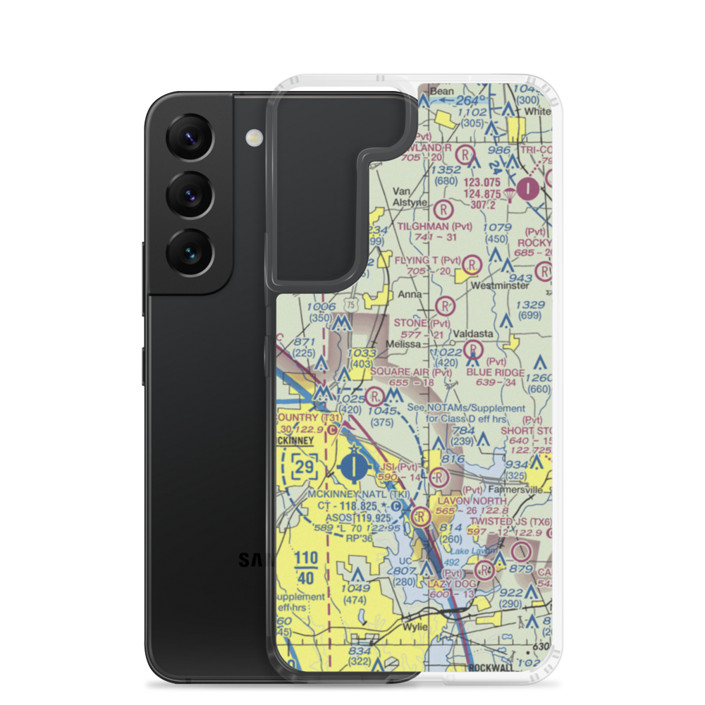 Embarcadero Airport (XS42) VFR Sectional Samsung Case Samsung Galaxy S22 model shown