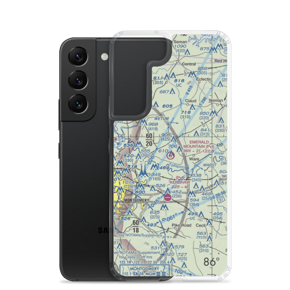Emerald Mountain Airport (2AL3) VFR Sectional Samsung Case Samsung Galaxy S22 model shown