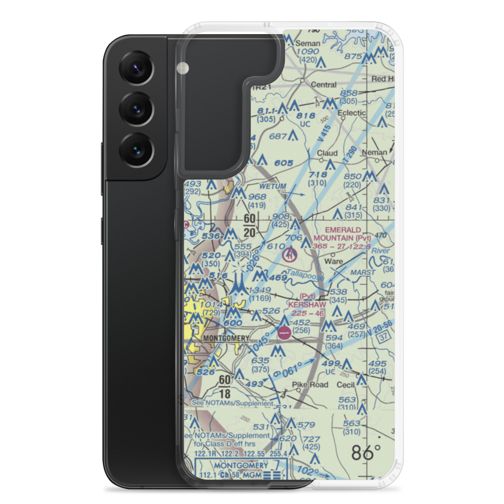 Emerald Mountain Airport (2AL3) VFR Sectional Samsung Case Samsung Galaxy S22 Plus model shown