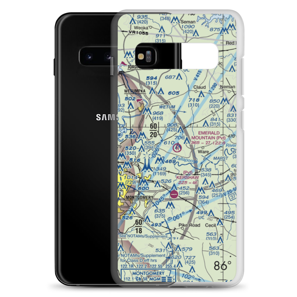 Emerald Mountain Airport (2AL3) VFR Sectional Samsung Case Samsung Galaxy S10+ model shown