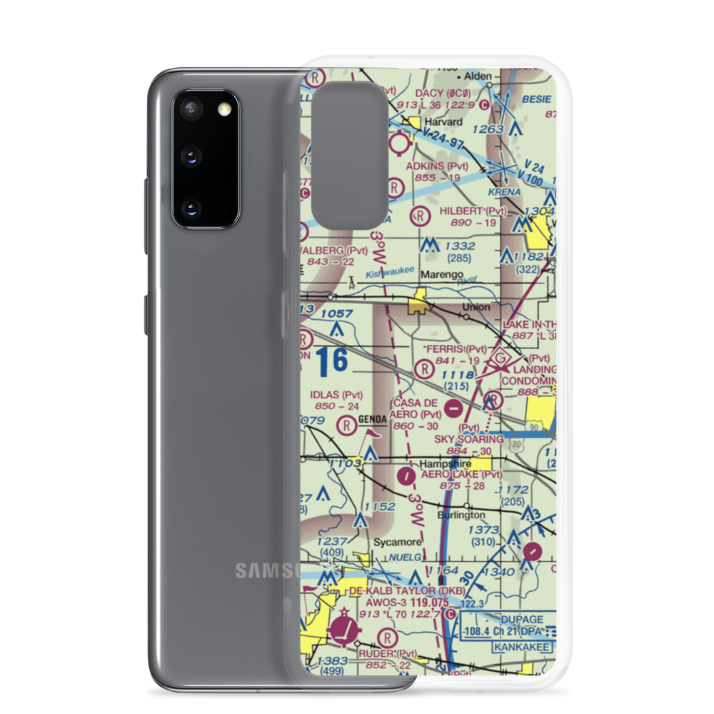 Emerick Airport (63IL) VFR Sectional Samsung Case Samsung Galaxy S20 model shown