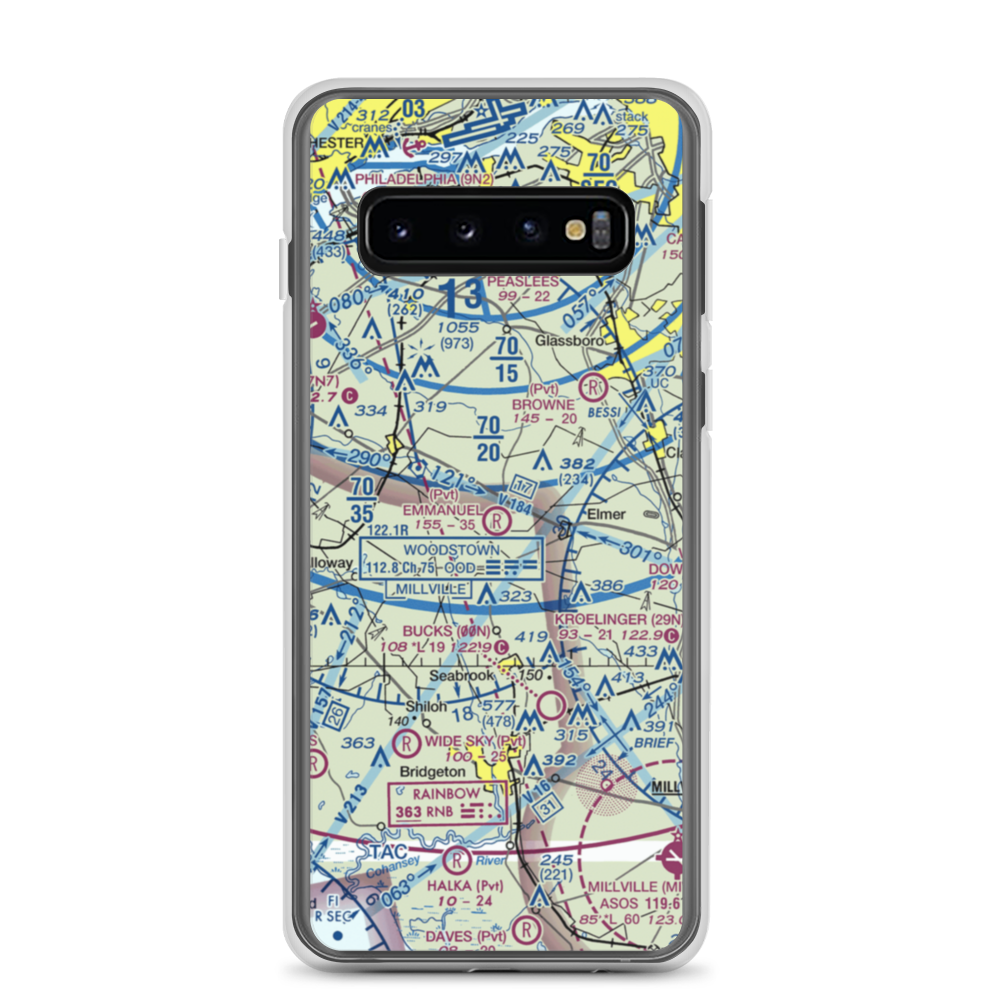 Emmanuel Airport (04NJ) VFR Sectional Samsung Case Samsung Galaxy S10 model shown