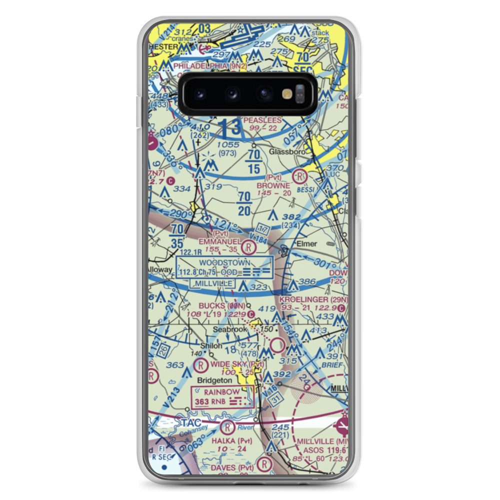 Emmanuel Airport (04NJ) VFR Sectional Samsung Case Samsung Galaxy S10+ model shown