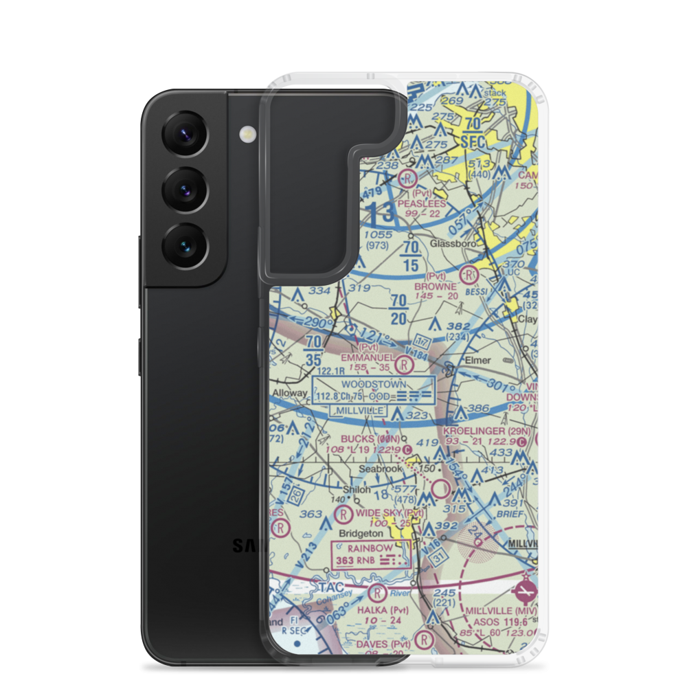 Emmanuel Airport (04NJ) VFR Sectional Samsung Case Samsung Galaxy S22 model shown