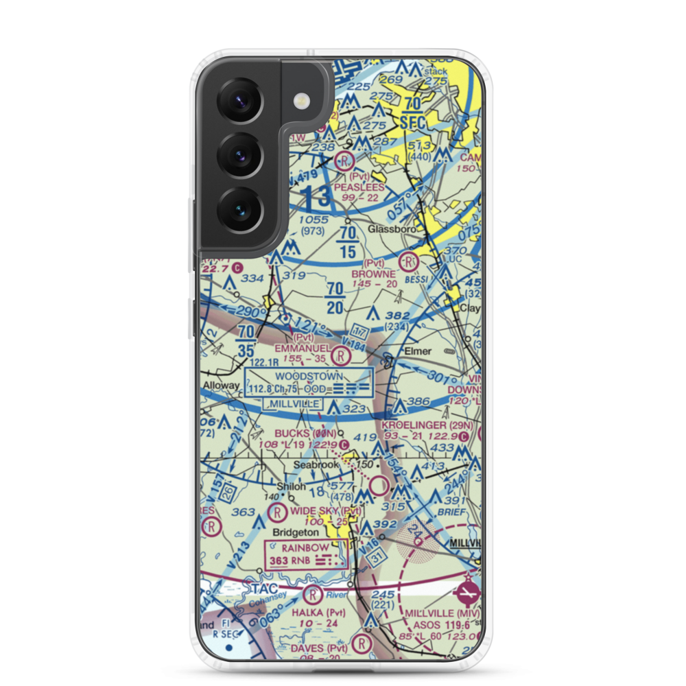 Emmanuel Airport (04NJ) VFR Sectional Samsung Case Samsung Galaxy S22 Plus model shown