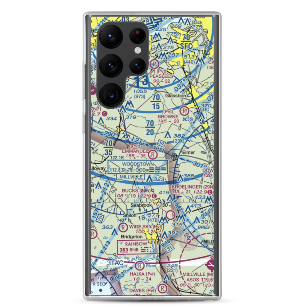 Emmanuel Airport (04NJ) VFR Sectional Samsung Case Samsung Galaxy S22 Ultra model shown