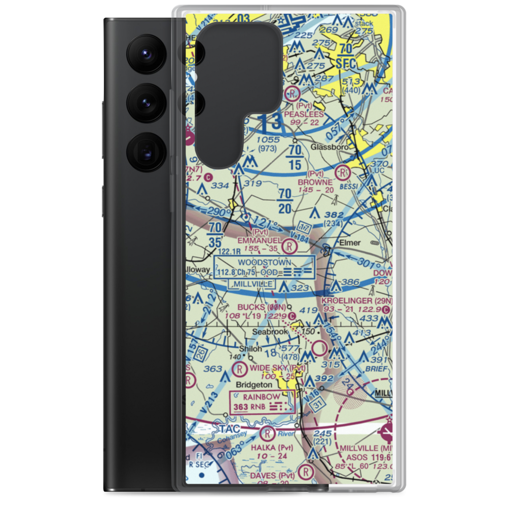 Emmanuel Airport (04NJ) VFR Sectional Samsung Case Samsung Galaxy S22 Ultra model shown