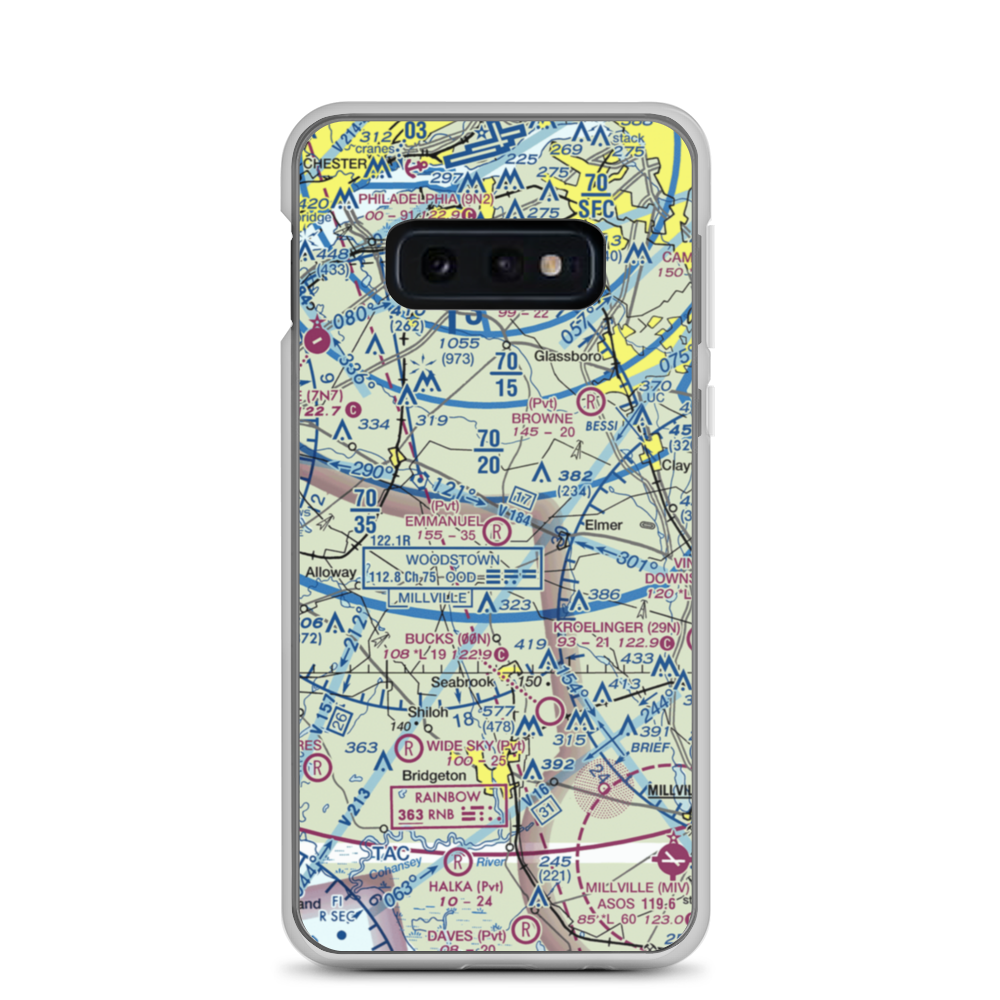 Emmanuel Airport (04NJ) VFR Sectional Samsung Case Samsung Galaxy S10e model shown