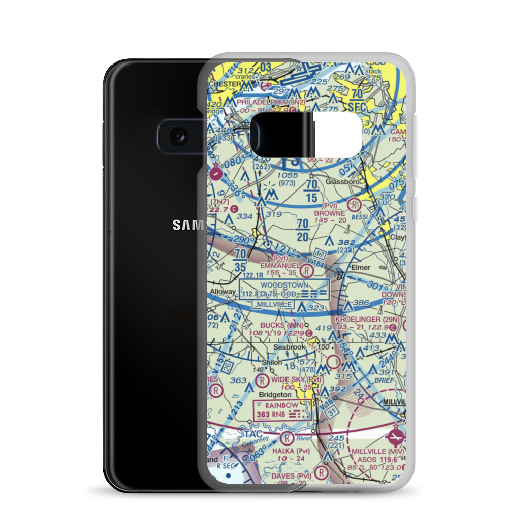 Emmanuel Airport (04NJ) VFR Sectional Samsung Case Samsung Galaxy S10e model shown