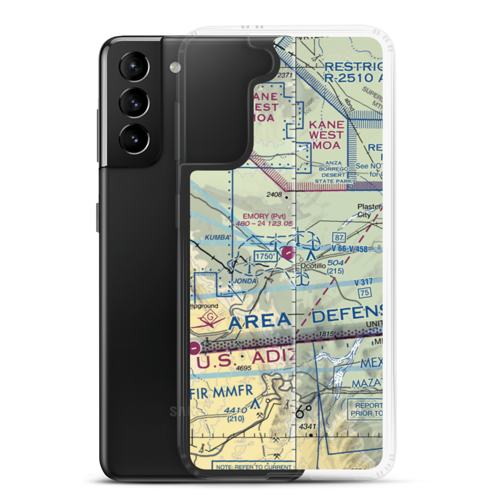 Emory Ranch Airport (0CA6) VFR Sectional Samsung Case Samsung Galaxy S21 Plus model shown