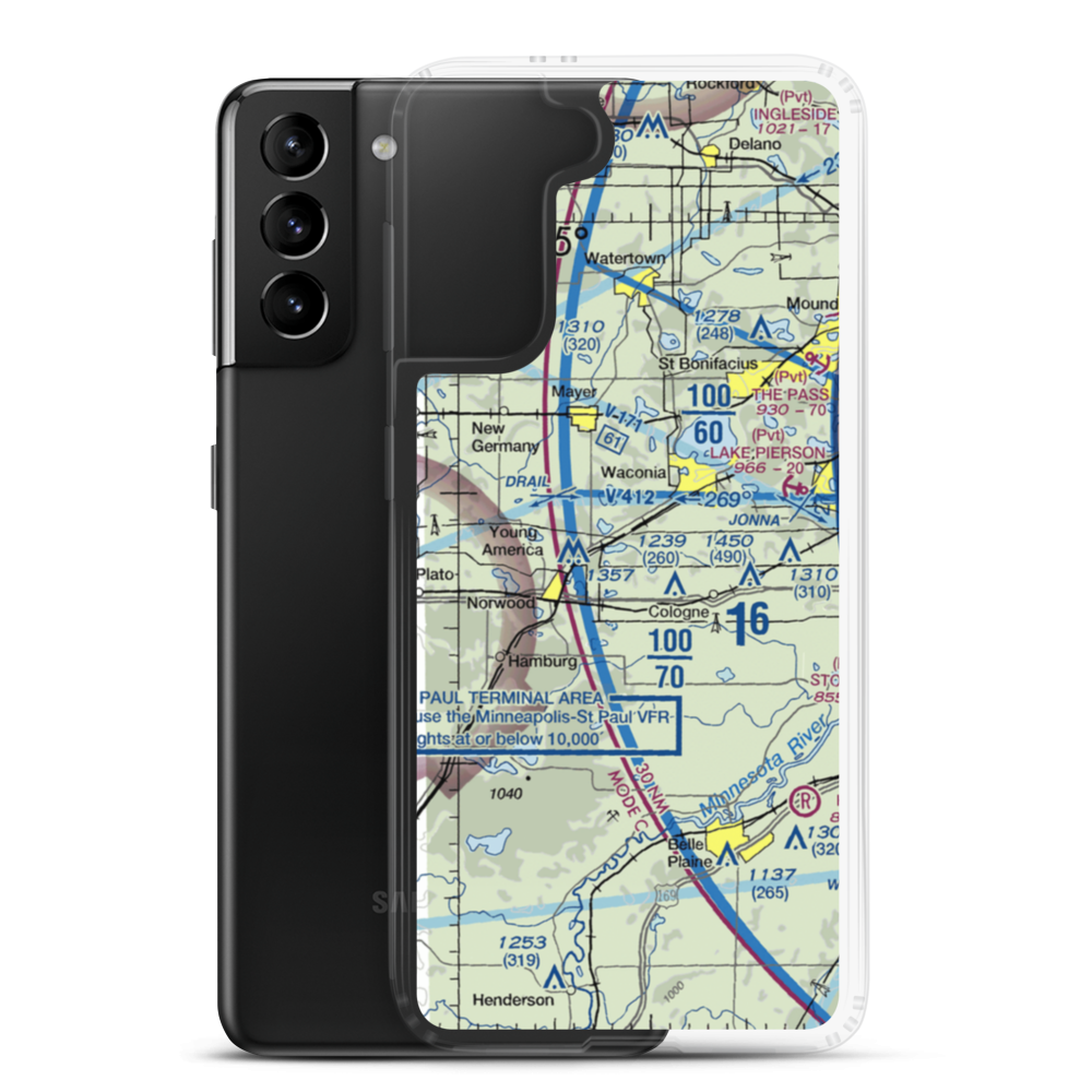 Empire Farm Strip (MN15) VFR Sectional Samsung Case Samsung Galaxy S21 Plus model shown