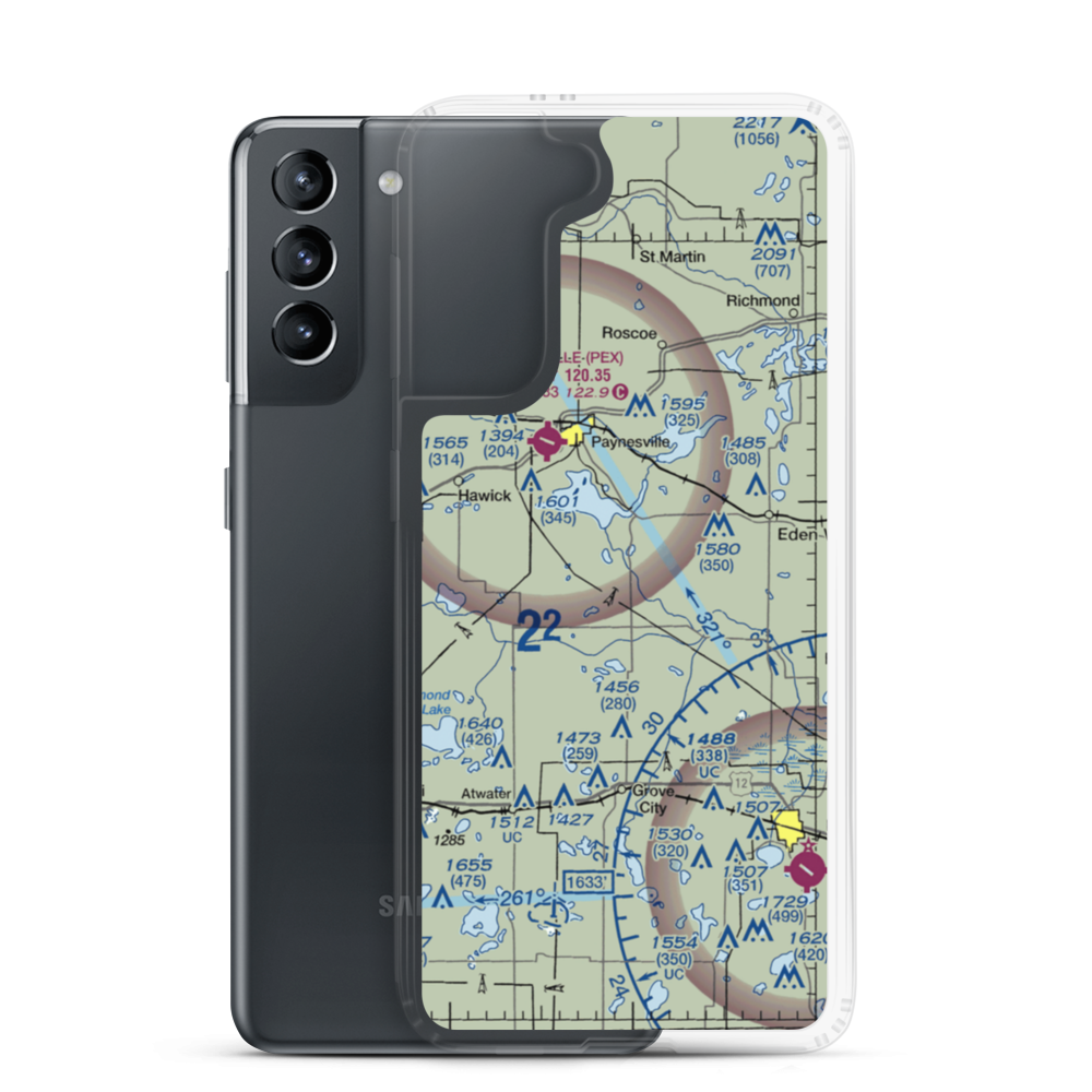 Empire Valley Airport (MN88) VFR Sectional Samsung Case Samsung Galaxy S21 model shown
