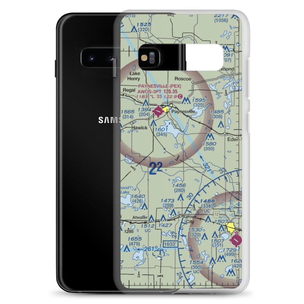 Empire Valley Airport (MN88) VFR Sectional Samsung Case Samsung Galaxy S10+ model shown