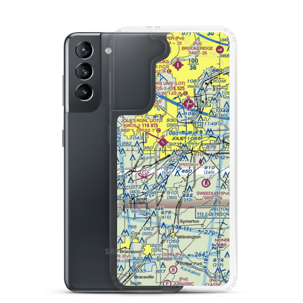 Empress River Casino Heliport (I01) VFR Sectional Samsung Case Samsung Galaxy S21 model shown