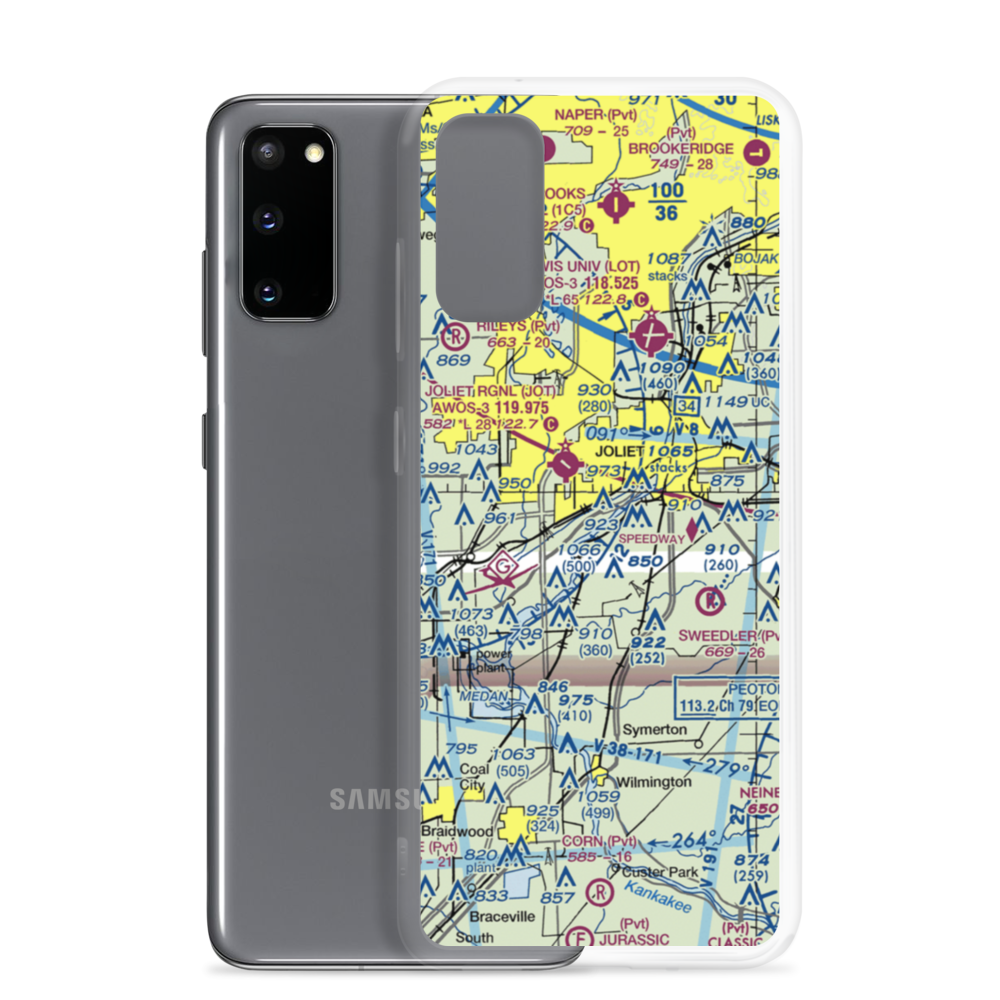 Empress River Casino Heliport (I01) VFR Sectional Samsung Case Samsung Galaxy S20 model shown