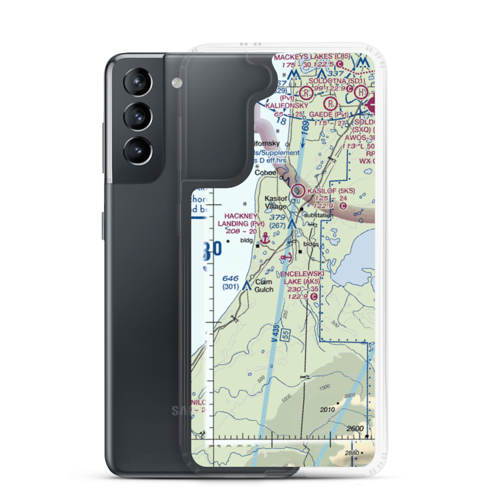 Encelewski Lake Seaplane Base (AK5) VFR Sectional Samsung Case Samsung Galaxy S21 model shown
