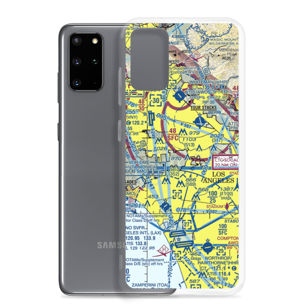 Engine Co Nr 108 Heliport (60L) VFR Sectional Samsung Case Samsung Galaxy S20 Plus model shown