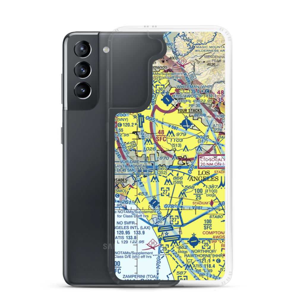 Engine Co Nr 108 Heliport (60L) VFR Sectional Samsung Case Samsung Galaxy S21 model shown