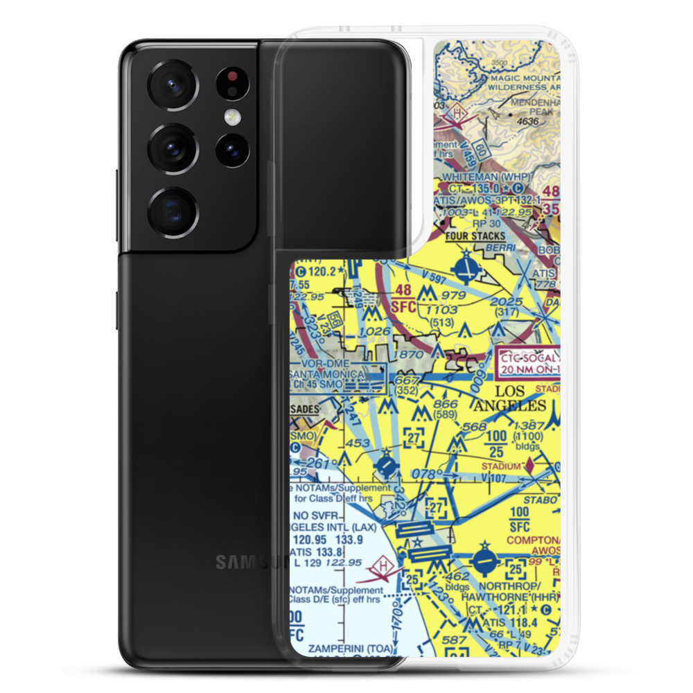 Engine Co Nr 108 Heliport (60L) VFR Sectional Samsung Case Samsung Galaxy S21 Ultra model shown