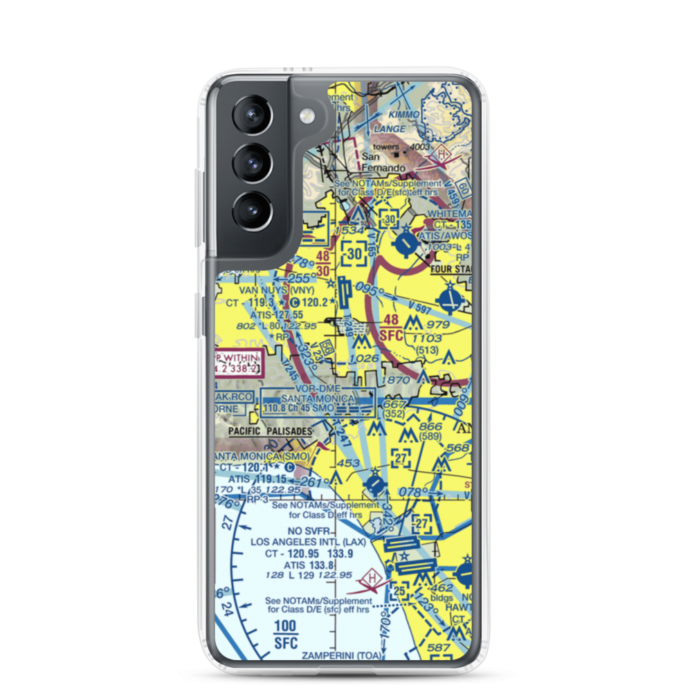 Engine Co Nr 109 Heliport (61L) VFR Sectional Samsung Case Samsung Galaxy S21 model shown