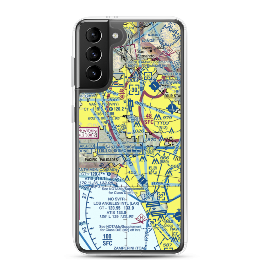 Engine Co Nr 109 Heliport (61L) VFR Sectional Samsung Case Samsung Galaxy S21 Plus model shown