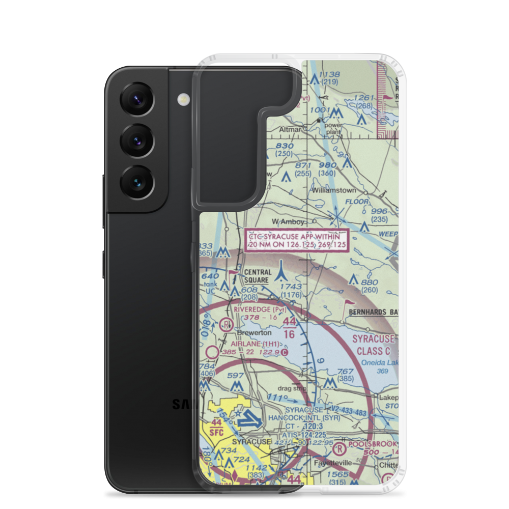 Engineers Airport (NK82) VFR Sectional Samsung Case Samsung Galaxy S22 model shown