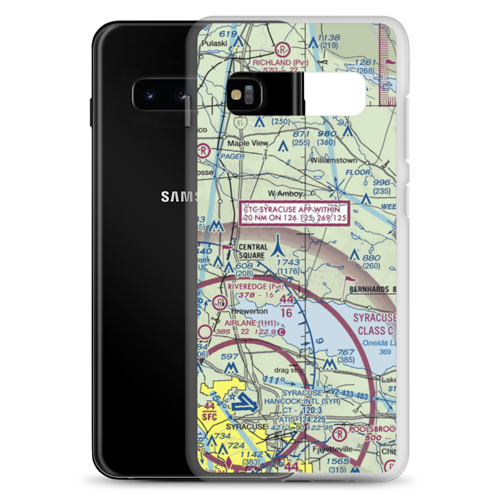 Engineers Airport (NK82) VFR Sectional Samsung Case Samsung Galaxy S10+ model shown