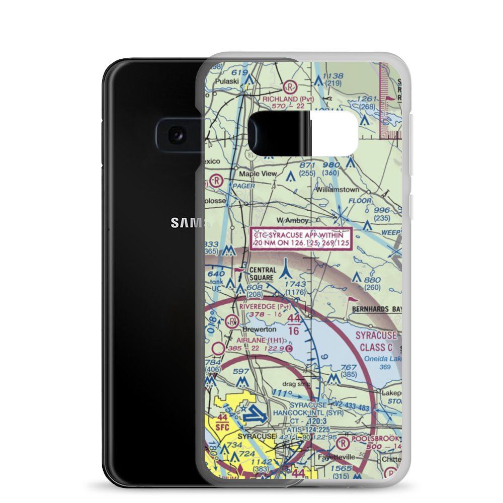 Engineers Airport (NK82) VFR Sectional Samsung Case Samsung Galaxy S10e model shown