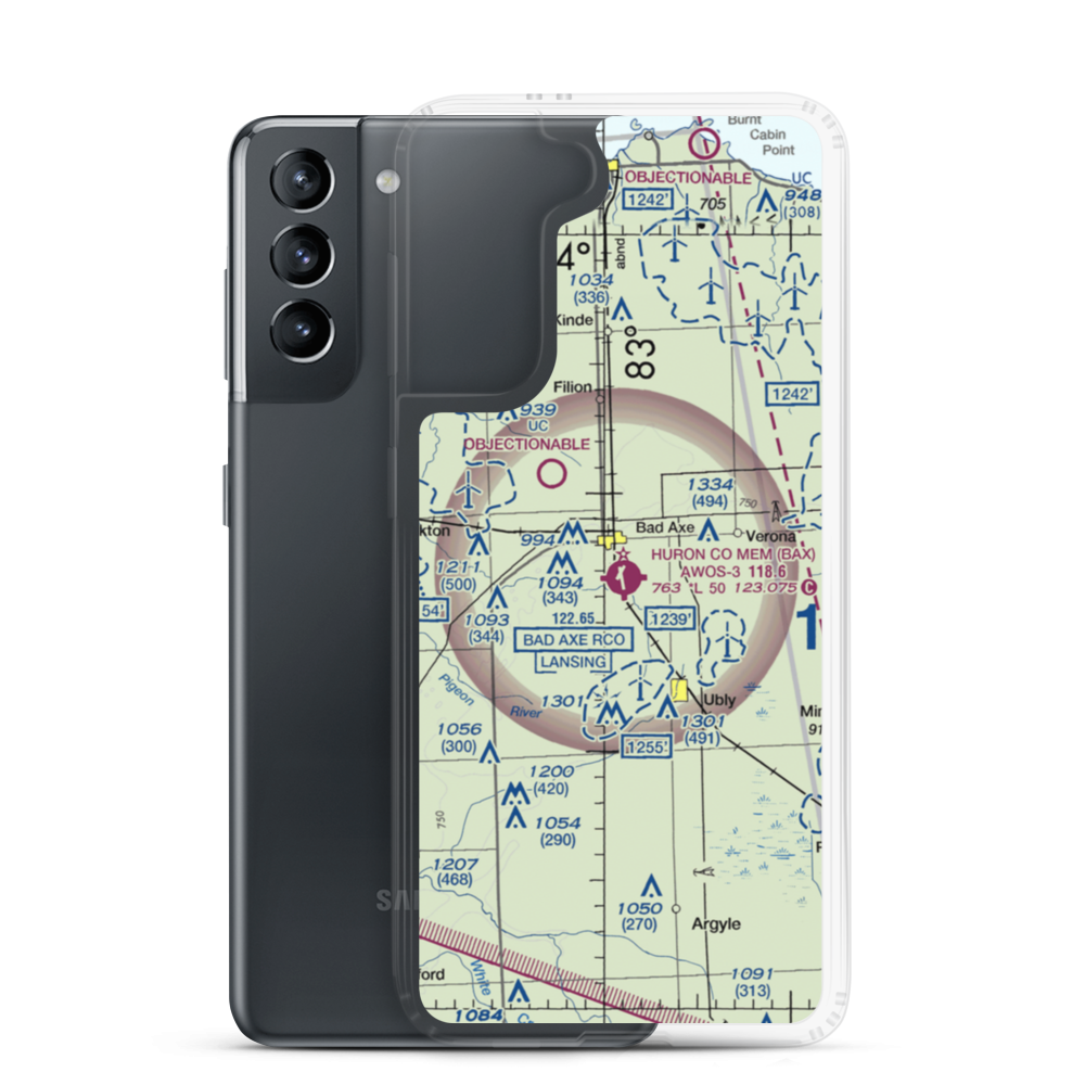 Engler Field airport (E53) VFR Sectional Samsung Case Samsung Galaxy S21 model shown