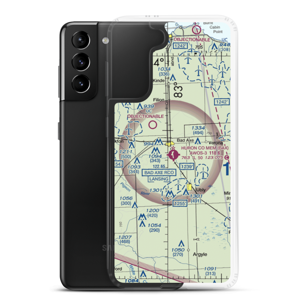 Engler Field airport (E53) VFR Sectional Samsung Case Samsung Galaxy S21 Plus model shown