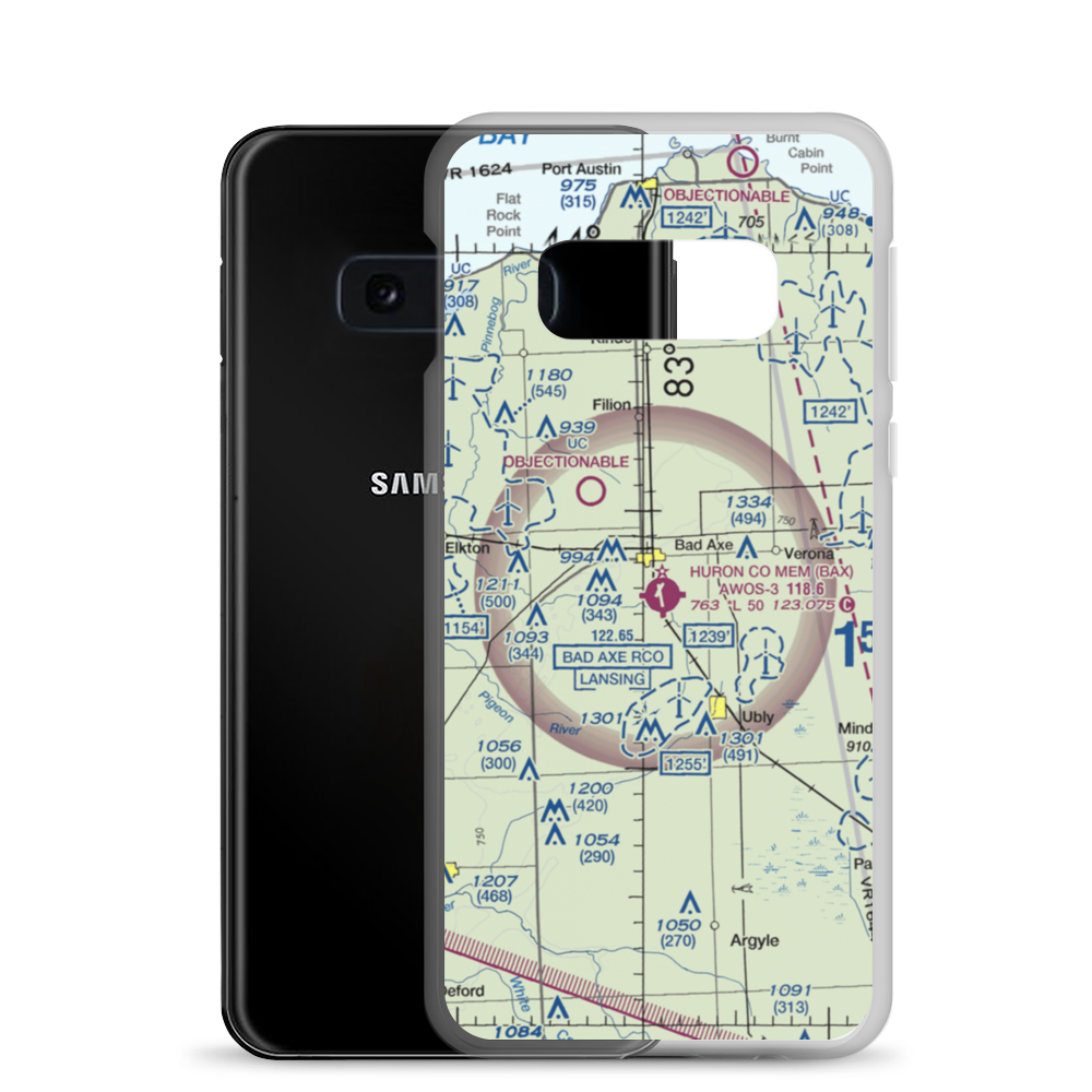 Engler Field airport (E53) VFR Sectional Samsung Case Samsung Galaxy S10e model shown