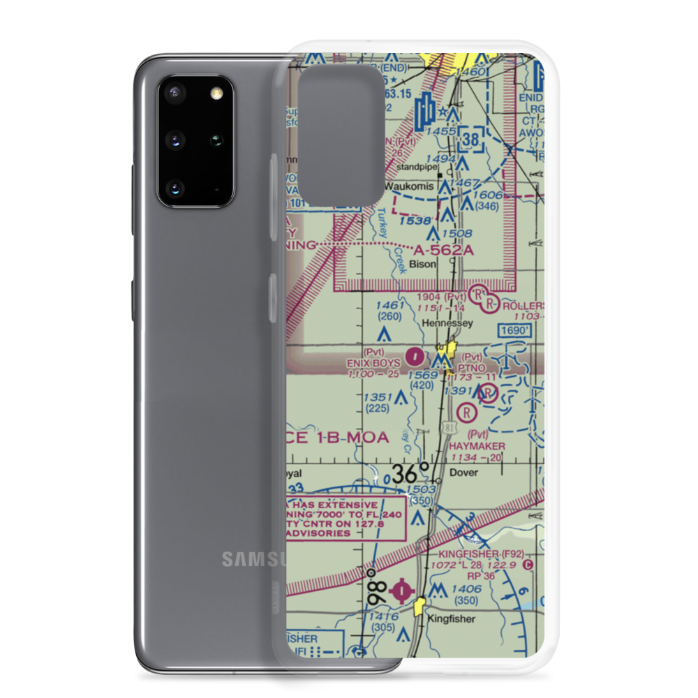 Enix Boys Airport (OK51) VFR Sectional Samsung Case Samsung Galaxy S20 Plus model shown