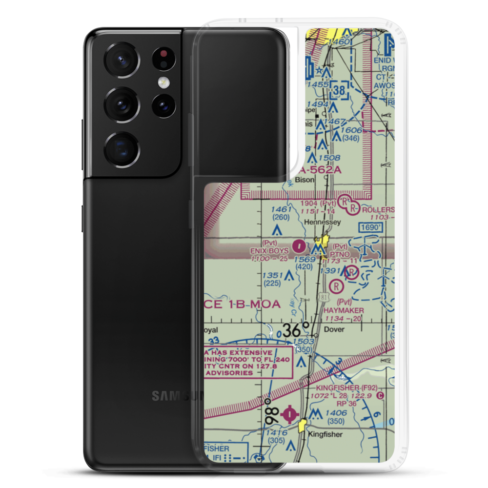 Enix Boys Airport (OK51) VFR Sectional Samsung Case Samsung Galaxy S21 Ultra model shown