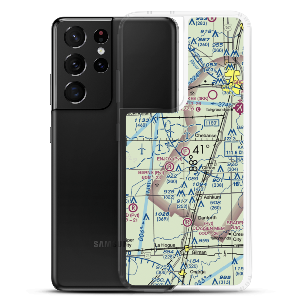 Enjoy Field (4LL4) VFR Sectional Samsung Case Samsung Galaxy S21 Ultra model shown