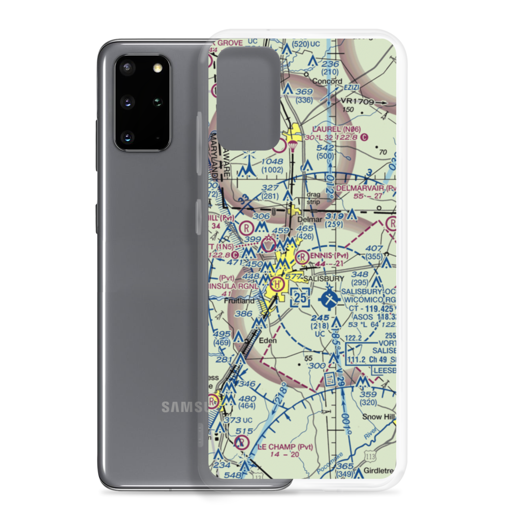 Ennis Aerodrome (2MD4) VFR Sectional Samsung Case Samsung Galaxy S20 Plus model shown