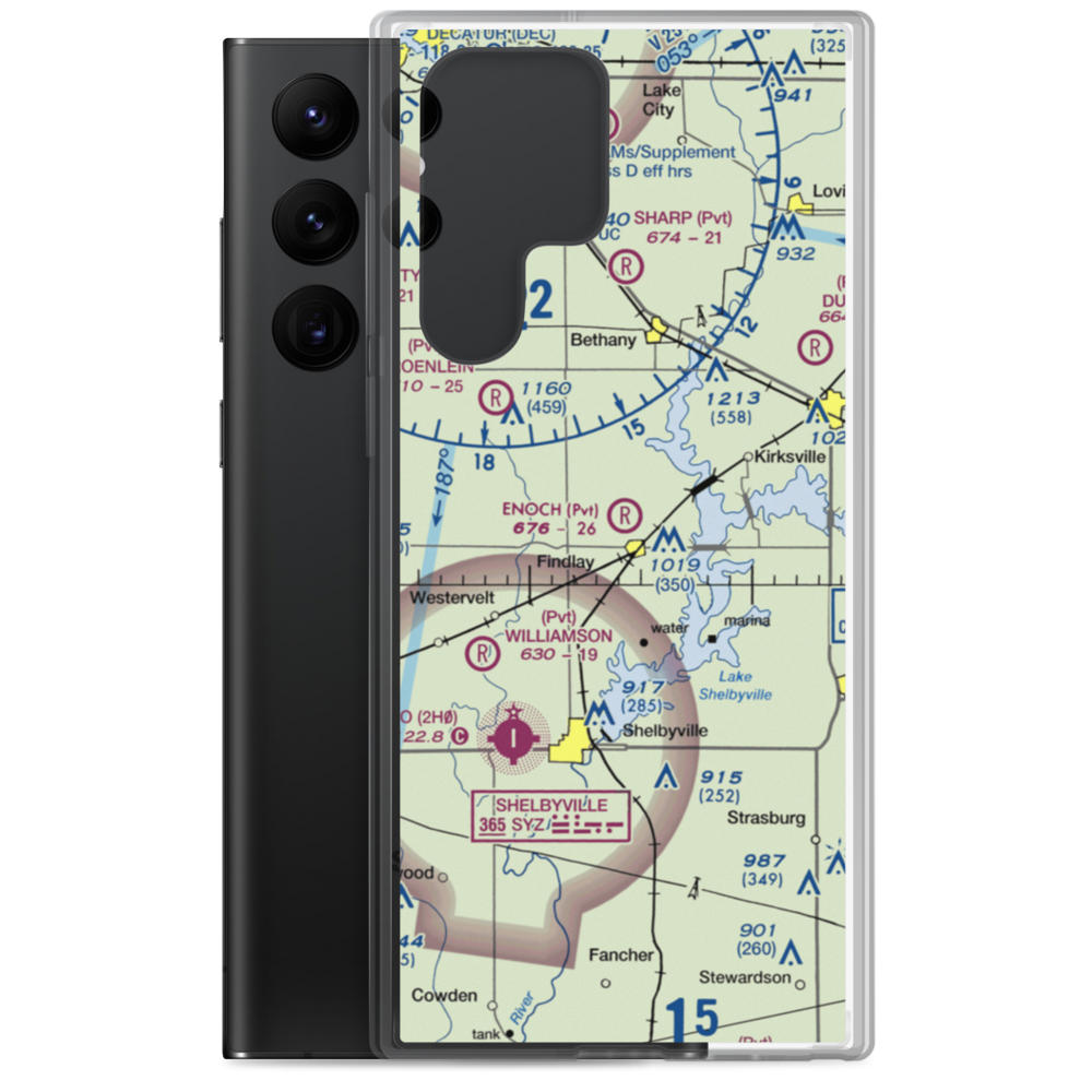 Enoch Airport (35IS) VFR Sectional Samsung Case Samsung Galaxy S22 Ultra model shown