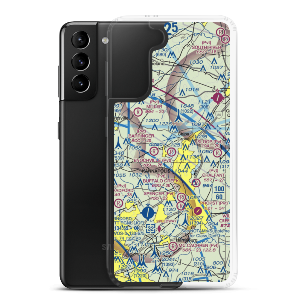 Enochville Airport (NC39) VFR Sectional Samsung Case Samsung Galaxy S21 Plus model shown
