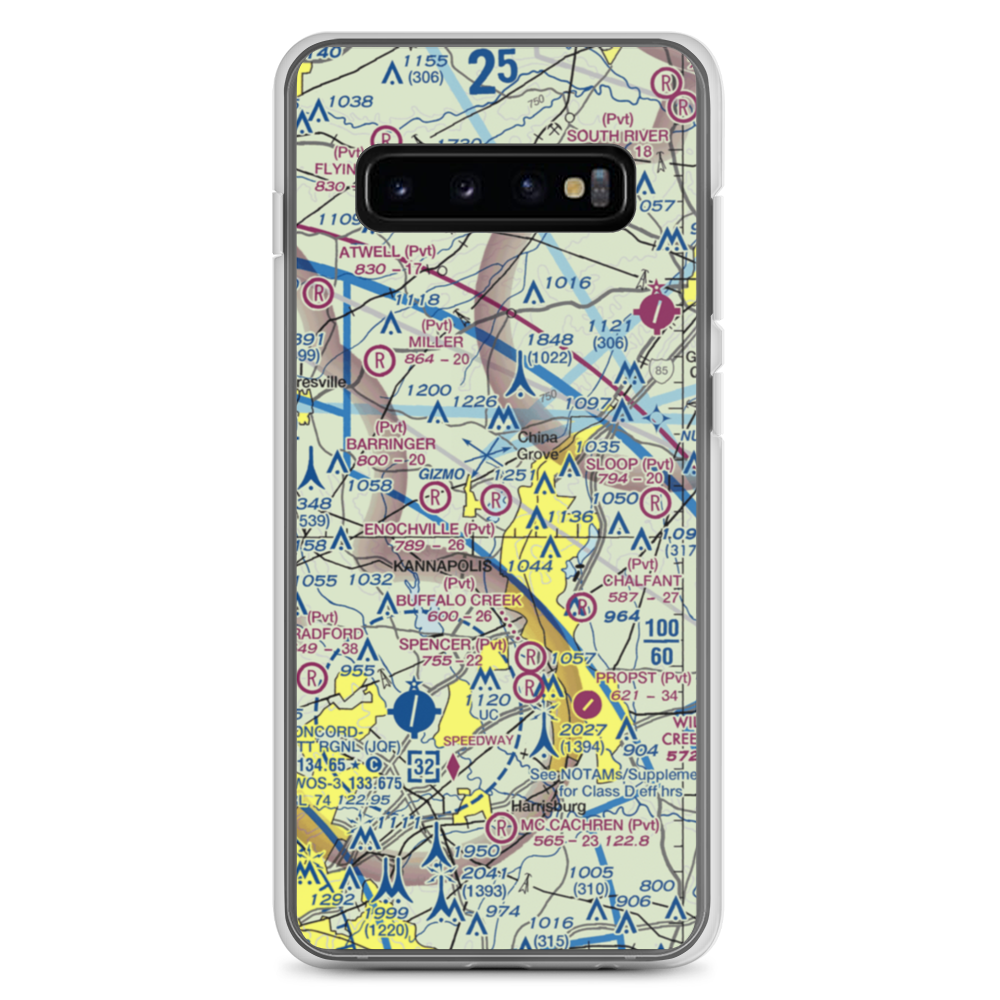 Enochville Airport (NC39) VFR Sectional Samsung Case Samsung Galaxy S10+ model shown
