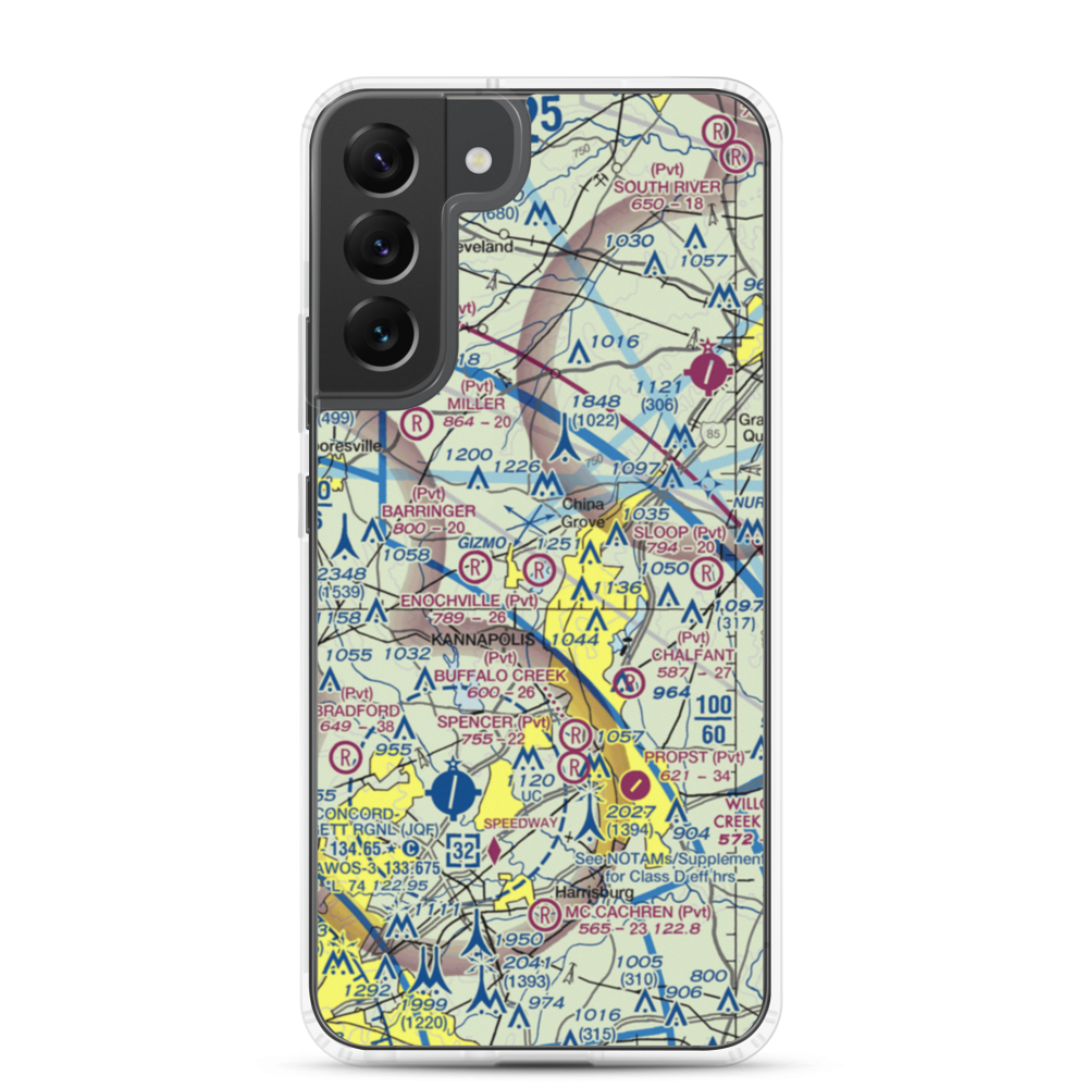 Enochville Airport (NC39) VFR Sectional Samsung Case Samsung Galaxy S22 Plus model shown