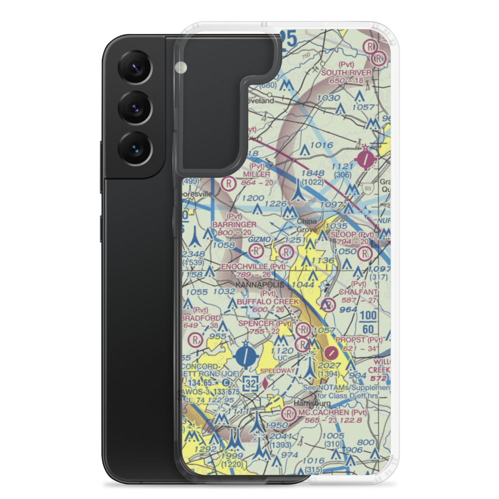 Enochville Airport (NC39) VFR Sectional Samsung Case Samsung Galaxy S22 Plus model shown
