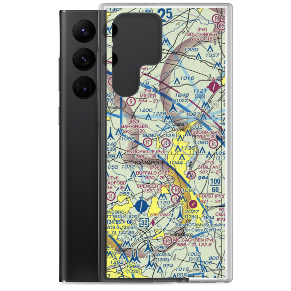 Enochville Airport (NC39) VFR Sectional Samsung Case Samsung Galaxy S22 Ultra model shown