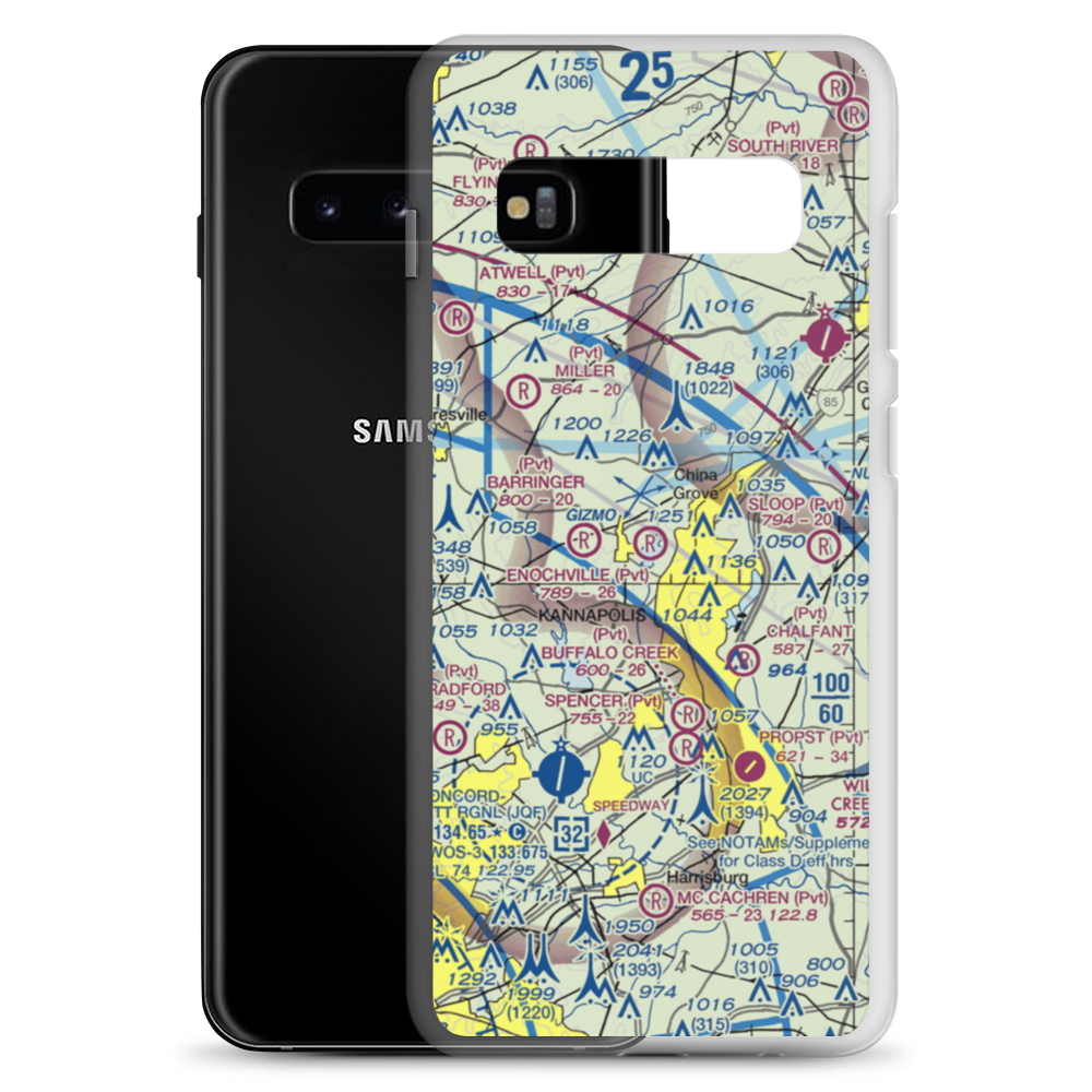 Enochville Airport (NC39) VFR Sectional Samsung Case Samsung Galaxy S10+ model shown