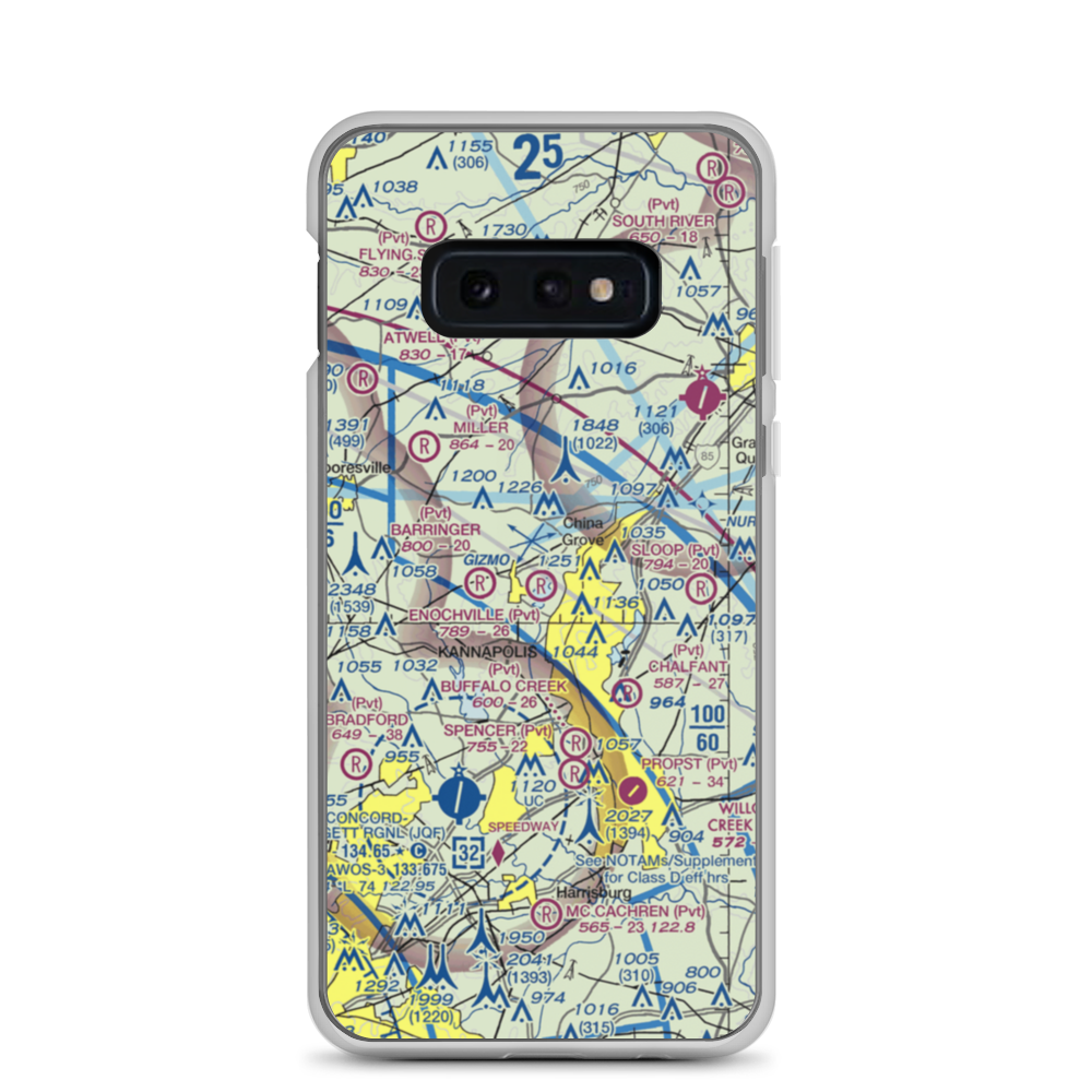 Enochville Airport (NC39) VFR Sectional Samsung Case Samsung Galaxy S10e model shown