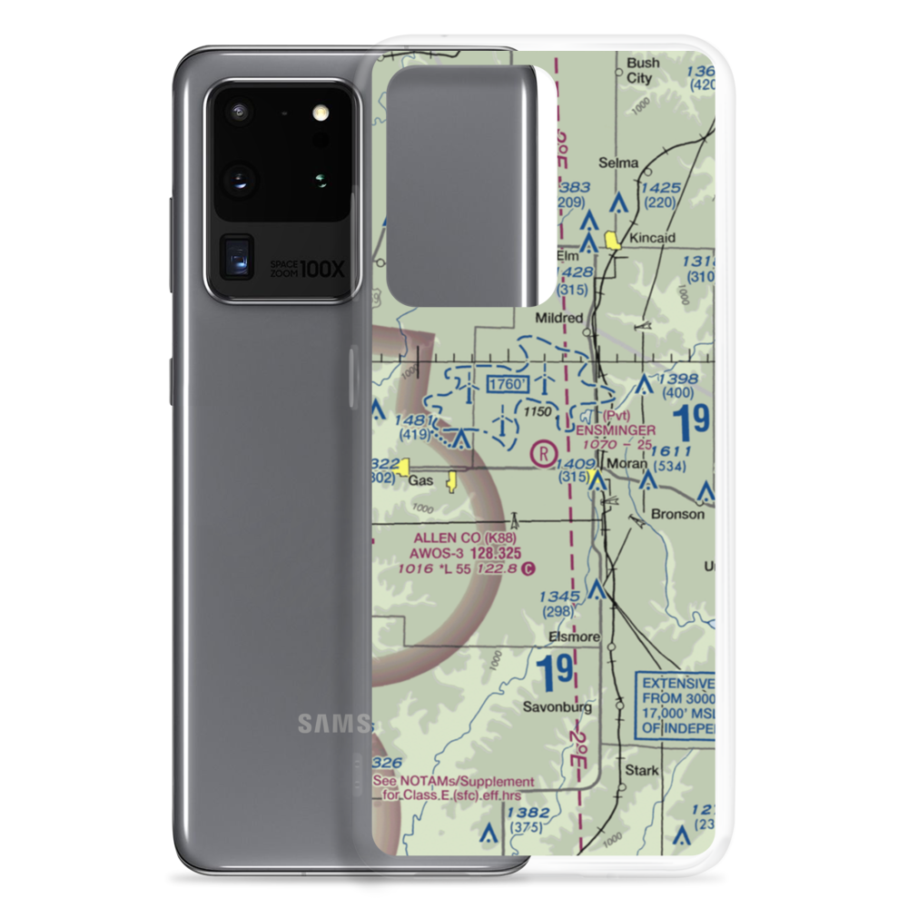 Ensminger Airport (74KS) VFR Sectional Samsung Case Samsung Galaxy S20 Ultra model shown