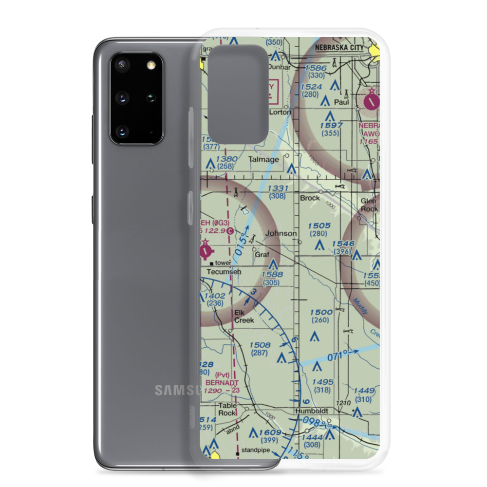 Ensor Field (88NE) VFR Sectional Samsung Case Samsung Galaxy S20 Plus model shown