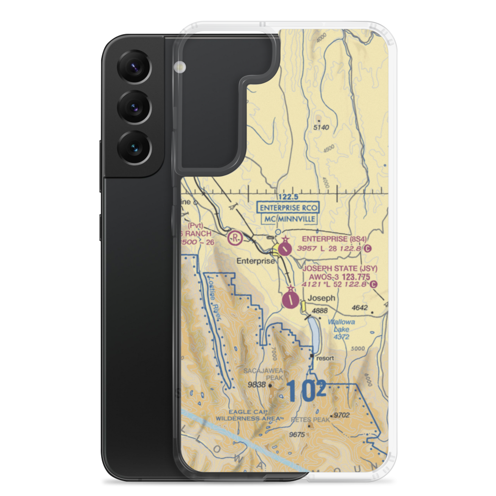 Enterprise Municipal Airport (8S4) VFR Sectional Samsung Case Samsung Galaxy S22 Plus model shown
