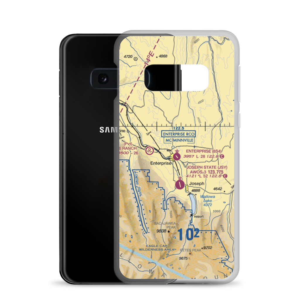 Enterprise Municipal Airport (8S4) VFR Sectional Samsung Case Samsung Galaxy S10e model shown