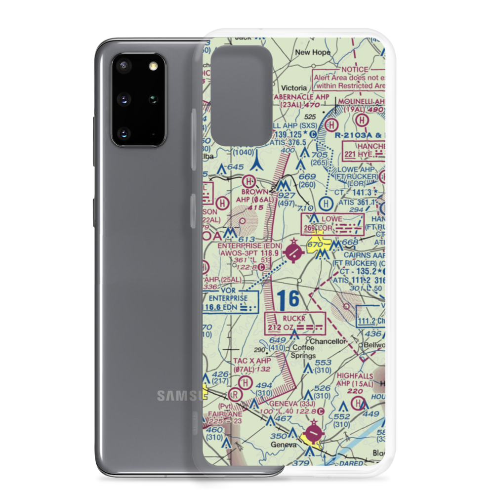 Enterprise Municipal Airport (EDN) VFR Sectional Samsung Case Samsung Galaxy S20 Plus model shown